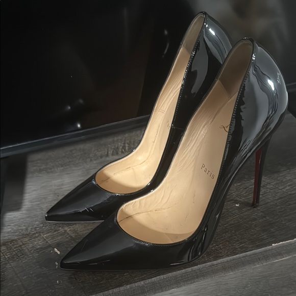 Christian Louboutin Black and Red Heels - Picture 3 of 6